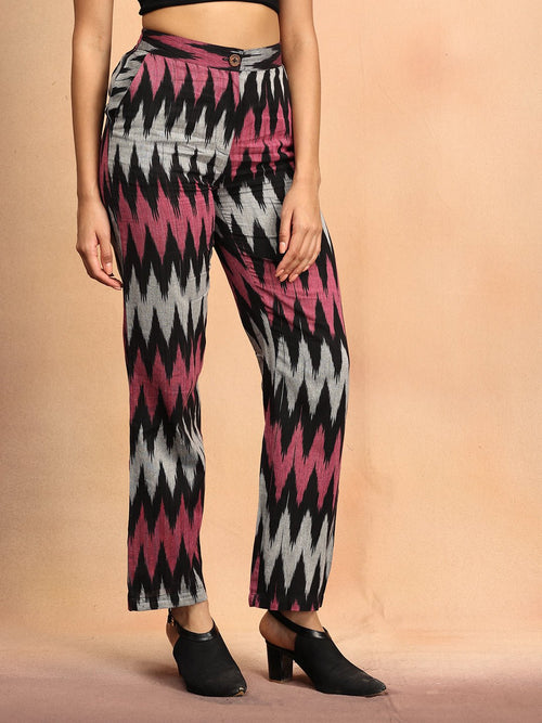 XS Ikat Eclipse Women's Handloom Blazer and Pant Set - Women's Co - ord Set