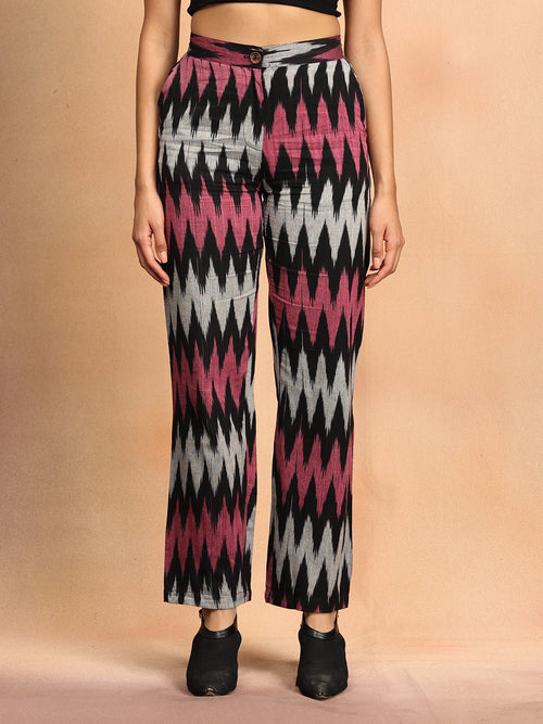 XS Ikat Eclipse Women's Handloom Blazer and Pant Set - Women's Co - ord Set