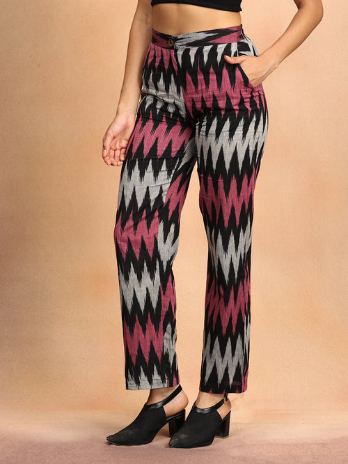 XS Ikat Eclipse Women's Handloom Blazer and Pant Set - Women's Co - ord Set