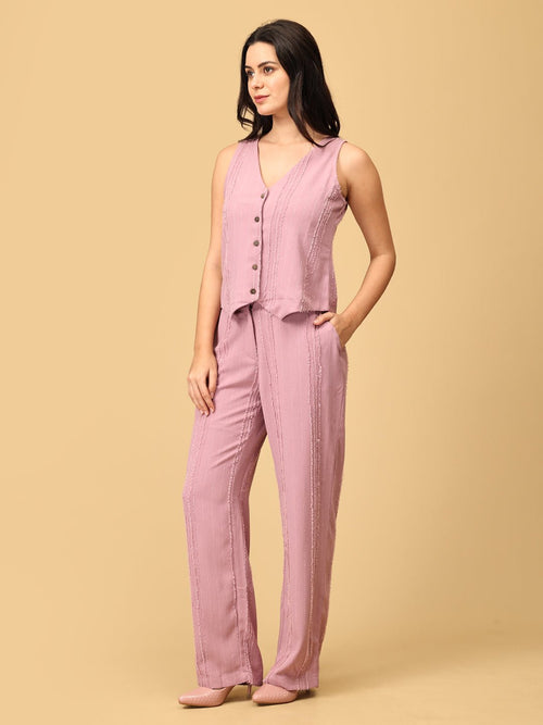 Pastel Pink My Me Era Women's Waistcoat Vest And Pant Co-ord Set - Women's Co-ord Set
