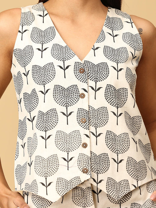 XS To - Lip Women's Waistcoat And Pant Co - ord Set - Women's Co - ord Set