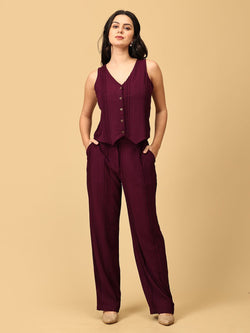 XS Wine Heads Ahead Women's Vest And Pant Set - Women's Co - ord Set