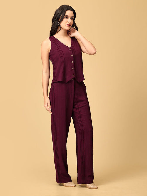 XS Wine Heads Ahead Women's Vest And Pant Set - Women's Co - ord Set