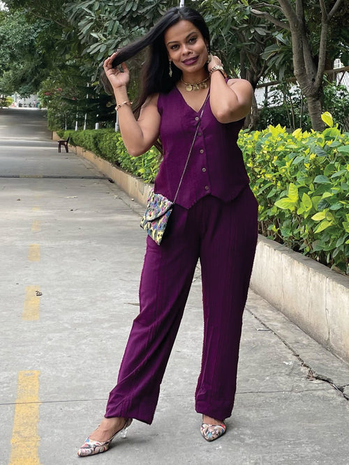XS Wine Heads Ahead Women's Vest And Pant Set - Women's Co - ord Set